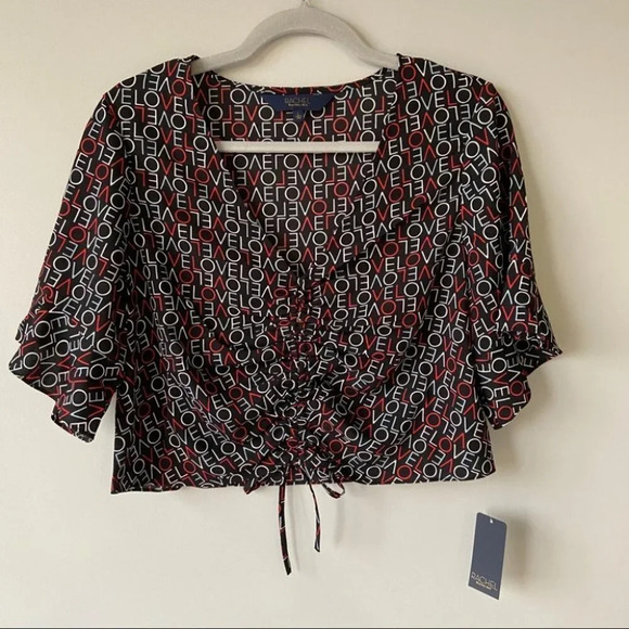 NWT Rachel Rachel Roy Love  Drawstring Tie Crop Top - Picture 2 of 11